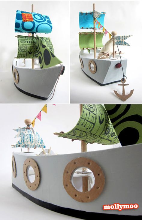 DIY Pirate Ship Cardboard Pirate Ship, Paper Model, Diy Cardboard, Pirate Ship