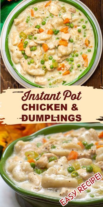 Instant Pot Chicken And Dumplings, Instapot Meals, Instant Pot Pasta Recipe, Southern Comfort Food, Dumplings For Soup, Instant Pot Soup Recipes, Instant Pot Meals, Best Instant Pot Recipe, Comfort Food Southern