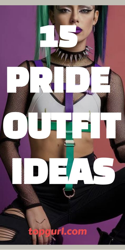 15 Fierce Pride Outfit Ideas to Let Your Rainbow Flag Fly Outfit Ideas Colourful, Pride Outfits Aesthetic, Pride Party Outfit, Pride Aesthetic Outfits, Dance Club Outfit, Pride Party Ideas, Pride Outfit Ideas, Pride Parade Outfit, Lesbian Flag