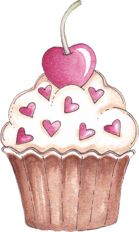 Laurie Furnell, Cupcake Clipart, Cupcake Illustration, Cupcake Drawing, Cupcake Pictures, Cupcake Images, Cupcake Art, San Valentino, Happy Planner