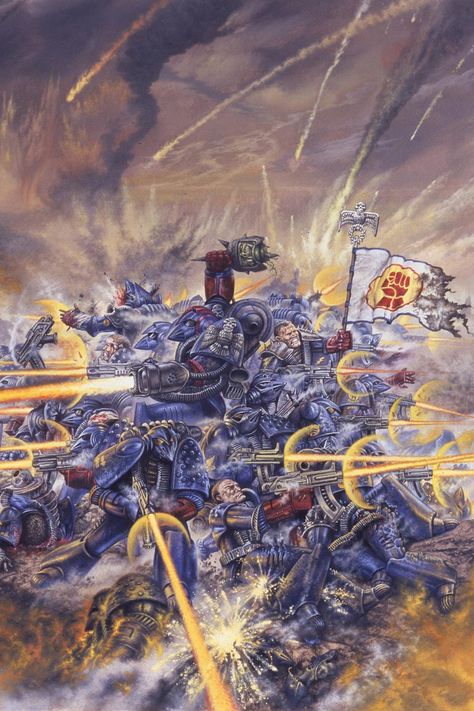 Rogue Trader - Cover art Warhammer Artwork, Warhammer 40k Space Wolves, Space Marine Art, Rogue Traders, Grim Dark, Retro Artwork, Adeptus Astartes, Warhammer 40k Art, 40k Art