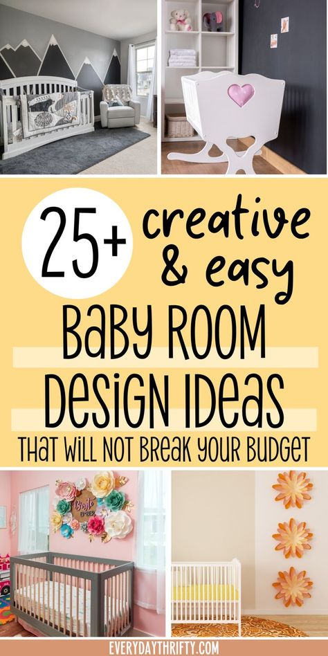 Design a charming nursery with these baby room ideas! This post highlights budget-friendly tips, creative DIY nursery decor, and layouts for a cozy neutral nursery. Perfect for parents decorating a newborn room on a budget, these affordable ideas make creating a beautiful and functional space simple and fun. Budget Friendly Nursery Ideas, Nursery Ideas Budget, Easy Diy Nursery Decor, Baby Accent Wall, Charming Nursery, Nursery Layout, Diy Baby Room Decor, Nursery Diy, Nursery Interior Design