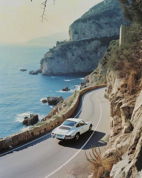 Thelma and Louise Amalfi Coast version 💫 #getawaycar Travel By Car, Thelma And Louise, Luxury Vehicles, Apartment Art, Vintage Italy, Classy Cars, Classy Aesthetic, Fancy Cars, Dream Holiday