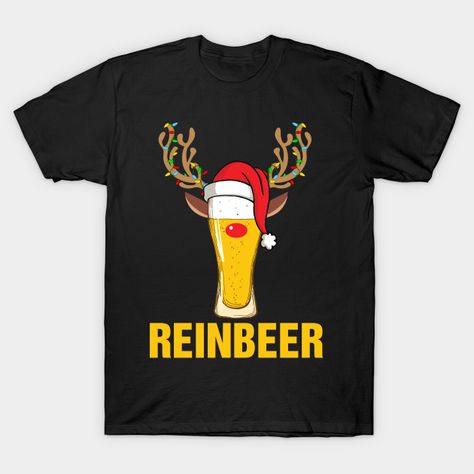 Reindeer Beer, Beer Costume, Woman Beer, Christmas Drinking, Beer Funny, Matching Christmas Shirts, Santa Claus Reindeer, Couple Christmas, Funny Couple