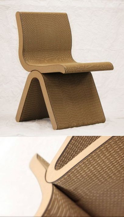 Easy to assemble UNA cardboard chair is 100% recyclable #recycled #upcycled #cardboard #chair Cardboard Chair, Organic Chair, Industrial Design Sketch, Upcycled Home Decor, Diy Cardboard Furniture, Cardboard Paper, Cardboard Furniture, Corrugated Cardboard, Easy Chair