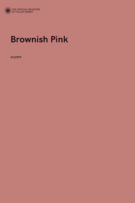 Discover the unique opportunity to name a color, available only at The Official Register of Color Names Store! How Pinterest Sees Me Color Aesthetic, Brownish Pink Color, Brownish Pink Aesthetic, Shades Of Pink Aesthetic, Brownish Pink Hair, Nathalie Core, Liptint Packaging, Hannah Color, Natalie Core