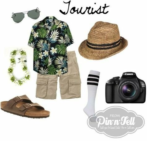 Tacky Tourist Costume, Tourist Halloween Costume, Tourist Clothes, Tourist Costume, Tacky Tourist, Costume Couples, Tourist Outfit, Valentines Diy Kids, Homecoming Spirit Week