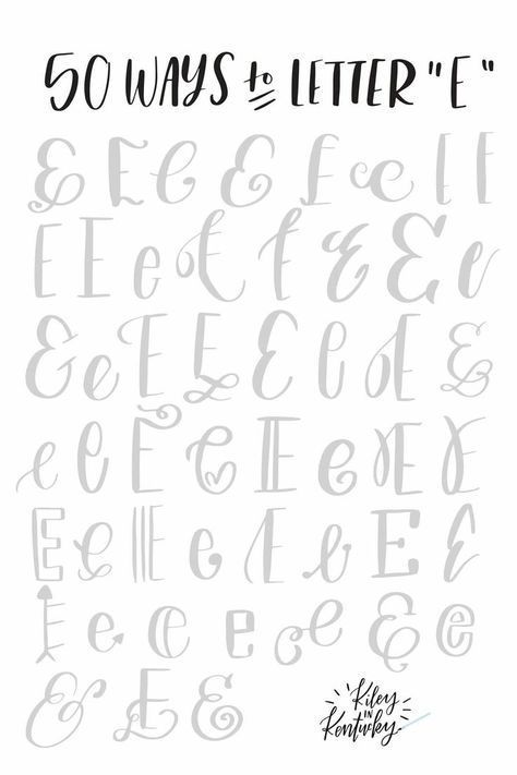 Letter E 50 Ways To Letter E, Brush Letters, Brush Lettering Practice, Alfabet Letters, Hand Lettering Fonts, Hand Lettering Alphabet, Creative Lettering, Calligraphy Alphabet, Lettering Styles