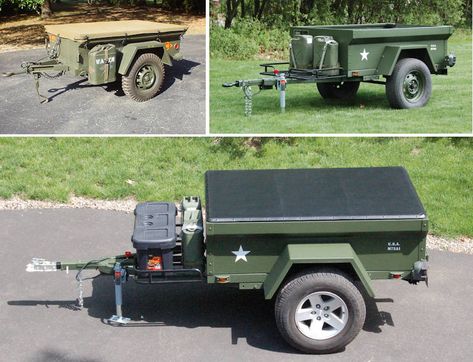 Fiberglass M416/M100 Military-style Trailer Tub Kit | Page 22 | Expedition Portal Jeep Camping Trailer, Camper Tops, Jeep Trailer, Trailer Kits, Off Road Camper Trailer, Jeep Camping, Overland Trailer, Used Jeep, Vintage Jeep