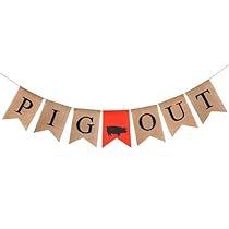 Farm Birthday Decor, Pig Roast Party, Pig Hunting, Farm Themed Party, Fall Fireplace, Thanksgiving Banner, Banner Letters, Burlap Banner, Farm Party