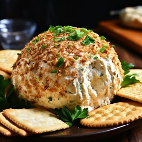 Crab Dip Cheeseball Recipe - middleeastsector Crab Cheese Ball Recipes, Crab Balls Appetizers, Crab Cheese Ball, Shrimp Cheese Ball, Charleston Cheese Dip, Crab Dip With Cream Cheese, Cheesy Balls, Crab Ball, Deviled Crab Recipe