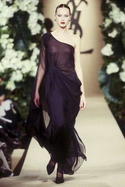 Yves Saint Laurent, Spring-Summer 1999, Couture | Europeana Quotes On Fashion, 1999 Fashion, Yves Saint Laurent Dress, Yves Saint Laurent Paris, Yves Saint Laurent Couture, Saint Laurent Dress, 90s Runway Fashion, Runway Outfits, 90's Fashion