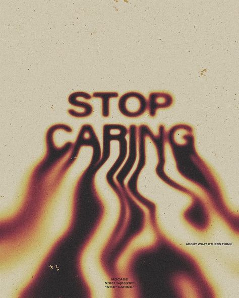 Graphic Design Text, Poster Text, Photoshop Design Ideas, Retro Typography, Stop Caring, Graphic Poster Art, Typography Poster Design, Pop Art Wallpaper, Motivational Art