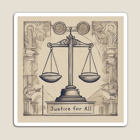 Get my art printed on awesome products. Support me at Redbubble #RBandME: https://www.redbubble.com/i/magnet/Justice-for-All-Balance-and-Quote-Art-by-LitzoyGlobeArt/154260398.TBCTK?asc=u Lawyer Room, Law Inspiration, Lawyer Decor, Law School Student, Law Graduate, Law Aesthetic, Law School Graduation Gift, Future Lawyer, Balance Art