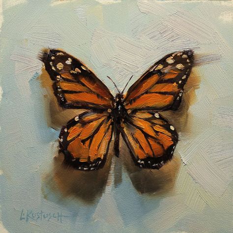 Lindsey Kustusch, Tatoo 3d, Butterfly Art Painting, Realism Painting, Orange Butterfly, Butterfly Painting, Realism Art, Art Inspiration Painting, Pastel Art