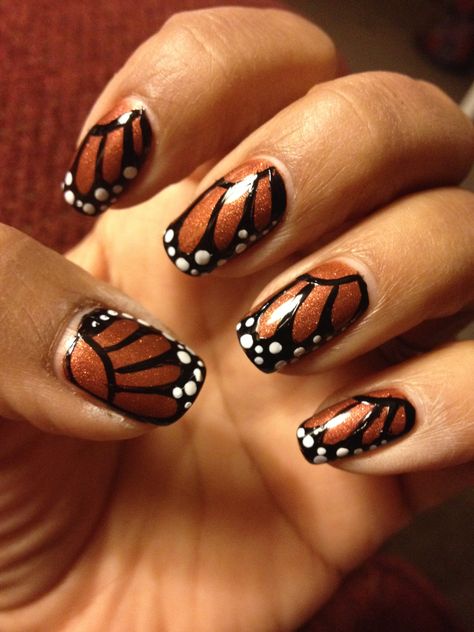 Monarch Nail Art, Monarch Butterfly Halloween Costume, Monarch Butterfly Party Decorations, Monarch Butterfly Party Ideas, Monarch Butterfly Nail Art, Monarch Butterfly Baby Shower Ideas, Monarch Makeup, Monarch Butterfly Party, Butterfly Costume Makeup