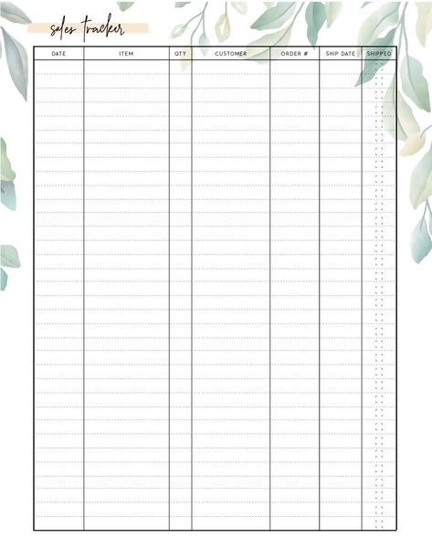 Use this free Printable Sales Tracker Template for your business today. Log your sales and income with this sales tracker printable. #businessprintables #businessprintablesfree #businessprintablestemplates #salestracker #salestrackerprintablefree #salestrackerprintable Order Log Template, Business Tracker Free Printables, Inventory Tracker Free Printable, Small Business Templates Free Printable, Business Forms Templates Free Printable, Small Business Sales Tracker, Free Income Tracker Printable, Business Templates Free Printables, Order Template Free Printable