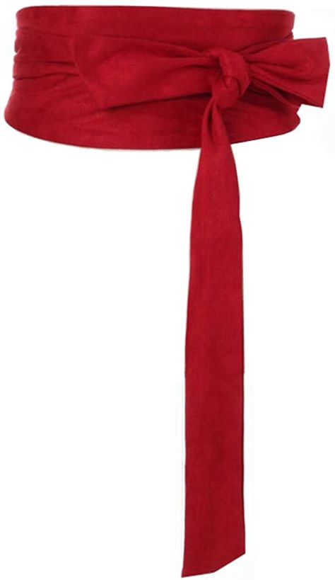 Women Wide Bow Obi Belt Self Tie Bowknot Waist Wrap Strap for Dress (Red) : Amazon.co.uk: Clothing Disney Villain Costumes, Oc Clothes, Ninja Outfit, Villain Costumes, Collage Art Projects, Disney Villain, Ribbon Belt, Wrap Belt, Obi Belt