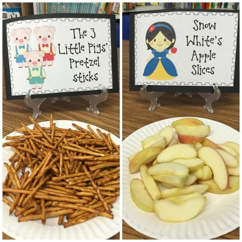 Fairy Tale Snacks - Happy Teacher, Happy Kids Fairy Tale Snacks, Fairy Tales Preschool Activities, Fairy Tale Projects, Fairy Tales Kindergarten, Fairytale Birthday Party, Fairytale Food, Fairy Tales Preschool, Fairy Tale Activities, Fairy Tales Unit