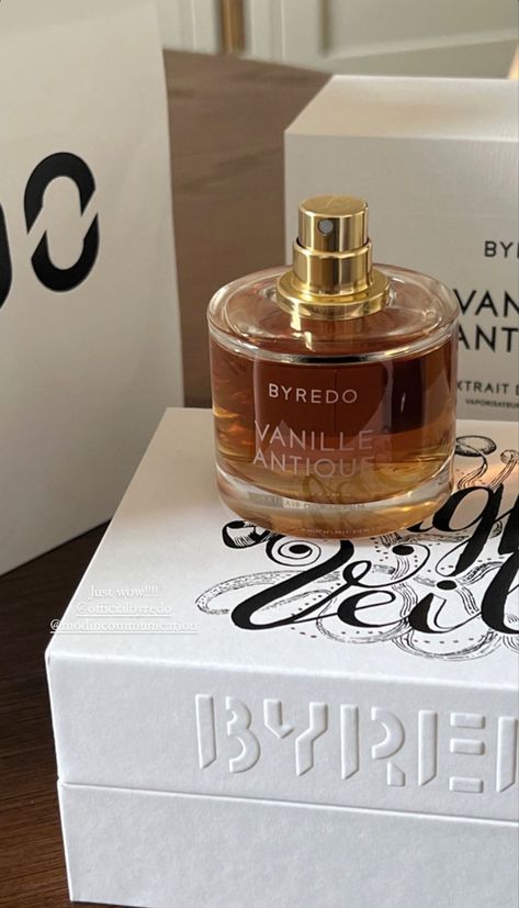 Byredo Vanille Antique, Vanille Antique, Perfume Shelf, Feminine Scents, Sinners Anonymous, Sweet Perfume, Perfume Collection Fragrance, Perfume Scents, Perfume Lover