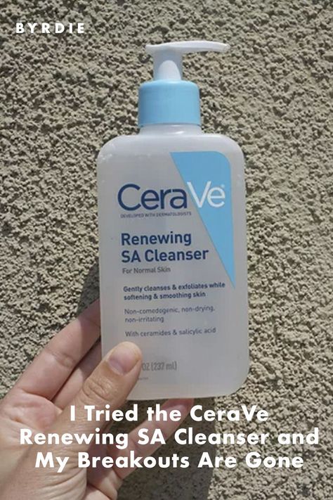 After a bout of hormonal acne, I was determined to find something that kept my skin cleansed and clear. Here's how the CeraVe SA Cleanser worked out for me. Cerave Sa Cleanser, Cerave Renewing Sa Cleanser, Best Drugstore Moisturizer, Cerave Cleanser, Drugstore Moisturizer, Trending Skincare, Dermatologist Recommended Skincare, Tighter Skin, Hydrating Cleanser