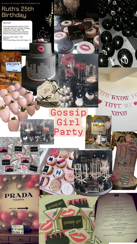 18th Party Themes, Gossip Girl Decor, Waldorf Birthday Party, 21st Birthday Party Themes, Gossip Girl Party, Sweet 16 Party Planning, Estilo Blair Waldorf, Sweet 16 Themes, Girl Bday Party