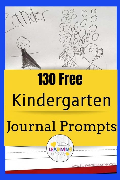 Preschool Journal Prompts, Ideas For Journal, Kindergarten Journal, Kindergarten Writing Journals, First Grade Writing Prompts, Writing In Kindergarten, Kindergarten Journals, Math Journal Prompts, Writing Center Kindergarten