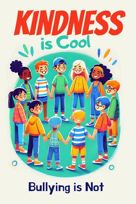 Joyful Kindness Is Cool - Bullying Is Not Pos | PosterMyWall Antibullying Ideas Posters, Antibullying Ideas Poster For Kids, English Projects, Kindle Book Cover, Concept Map, Etsy Banner, Campaign Posters, Poster Drawing, Facebook Event