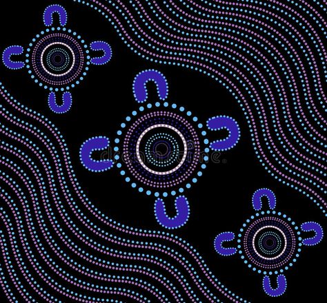 Aboriginal art vector background. vector illustration Aboriginal Symbols, Aboriginal Art Dot Painting, Ancient Drawings, Aboriginal Dot Painting, Indigenous Australian Art, Aboriginal Dot Art, Monochrome Illustration, Aboriginal Painting, Vector Art Design