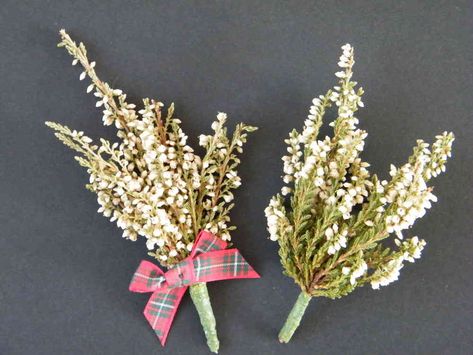 In the Scottish Borders, a sprig of white heather is added to the brides bouquet for good luck. Blue Delphinium Bouquet, Burns Night Celebration, Delphinium Bouquet, Heather Flower, Heather Plant, Blue Delphinium, Petal Confetti, Scotland Wedding, Wedding Quilt