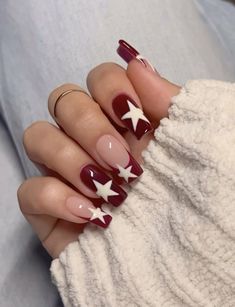 #nails #nailsdesign #weddingnails #nailsideas #quartznail Rock Star Girlfriend Nails, Punk And Red Nails, British Nails, British Nails Designs, Rockstars Gf Nails, Rockstar Gf Nails Red, Star Nails Red And Black, Red And Black Rockstar Nails, Rock Star Nails