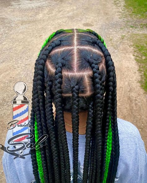 Jumbo Knot Less Braids, Quick And Easy Braided Hairstyles For Black Women, Leray Braids, Vacay Hairstyles, Jumbo Knotless, Coi Leray, Cute Box Braids, Big Box Braids, Big Box Braids Hairstyles