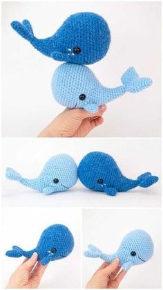 Crochet Fish Patterns, Whale Crochet, Crochet Whale, Crochet Toys Free Patterns, Crochet Fish, Crochet Toys Free, Whale Pattern, Baby Whale, Pola Amigurumi