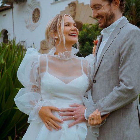 The 21 Best Maternity Wedding Dresses for Every Bridal Style Maternity Wedding Dresses, Lace Maternity Gown, Slip Wedding Dress, Pregnant Bride, Santa Barbara Courthouse, Maternity Wedding, Tiffany Rose, Pregnant Wedding, Pregnant Wedding Dress