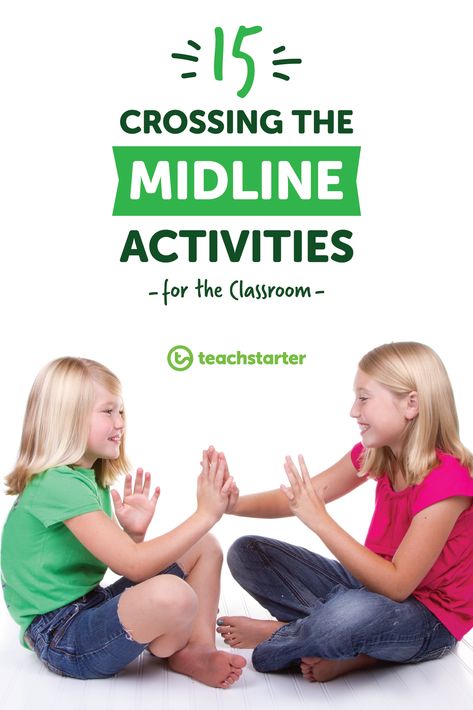 15 Crossing the Midline Activities for the Classroom | Teach Starter Crossing Midline Activities, Crossing The Midline, Activities For The Classroom, Adding Activities, Finger Gym, Class Games, Sensory Garden, Brain Gym, Gross Motor Activities