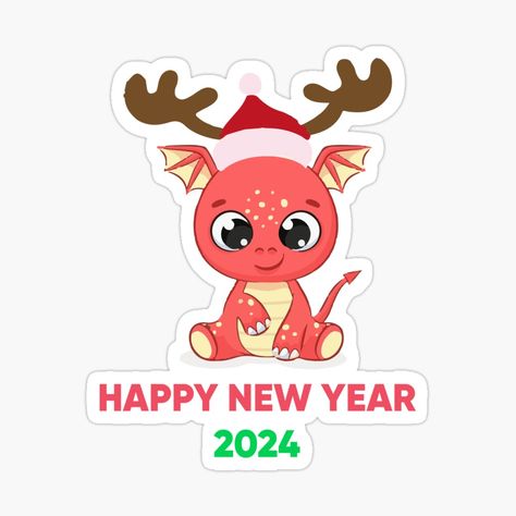 Happy New Year 2024 Stickers, New Year Stickers 2024, Dragon Happy New Year, 2024 Sticker Design, Happy New Year 2024 Cute, Happy New Year 2024 Dragon, Dragon New Year 2024, 2024 Dragon Year, Dragon Year 2024