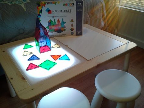 Ikea Hack: DIY Light Table – Anchors & Arrows Ikea Flisat Table Kitchen, Diy Light Table, Ikea Flisat Table, Arrows Diy, Flisat Table, Ikea Flisat, Table Ikea, Ikea Table, Ikea Kids