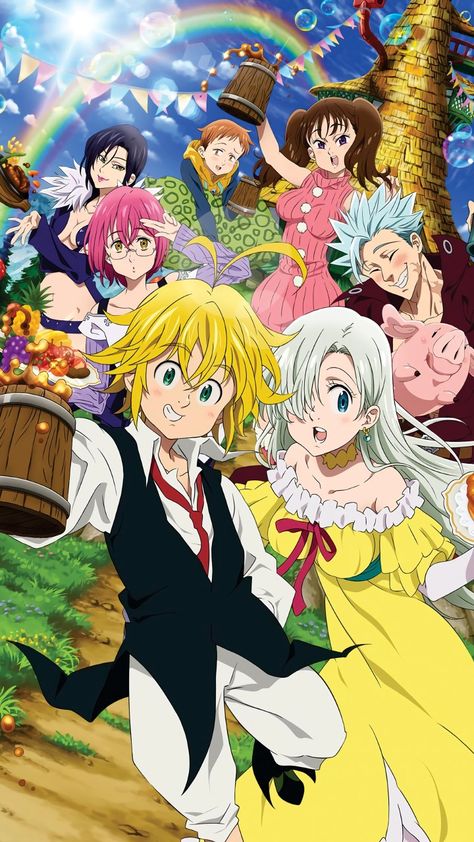 Meliodas And Elizabeth, The 7 Deadly Sins, 7 Sins, Seven Deady Sins, Anime Suggestions, Seven Deadly Sins Anime, Anime Poster, 7 Deadly Sins, The Seven Deadly Sins