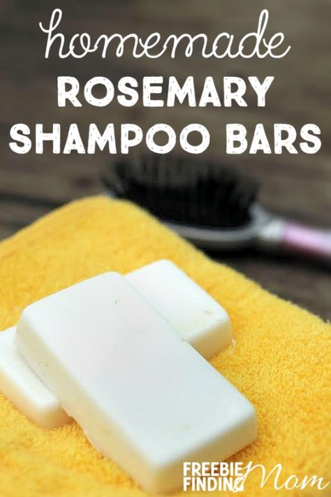 Are you looking for a natural, healthy way to wash and condition your hair? If you have not tried homemade shampoo bars yet you are missing out. They are known to eliminate frizz and soften hair. In fact, you may not even need a conditioner after use. This DIY beauty recipe for rosemary shampoo bars requires just 4 ingredients and takes only minutes to make (excluding cooling time to harden). Shampoo Bar For Hair Growth, Diy Shampoo Bar Melt And Pour, Diy Hair Soap Bar, Shampoo Bar Recipe For Hair Growth, Shampoo Bar Recipe Melt And Pour, Melt And Pour Shampoo Bar Recipe, Diy Shampoo Bar, Homemade Shampoo Bar, Softer Hair