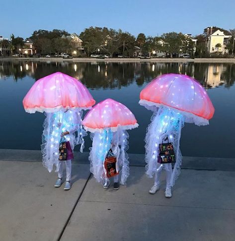 Halloween costume contest | CHStoday Jellyfish Costume Diy, Jellyfish Halloween Costume, Jellyfish Halloween, Costume Contest Winner, Jellyfish Costume, Fish Costume, Diy Kostüm, Halloween Costume Contest, Homemade Halloween