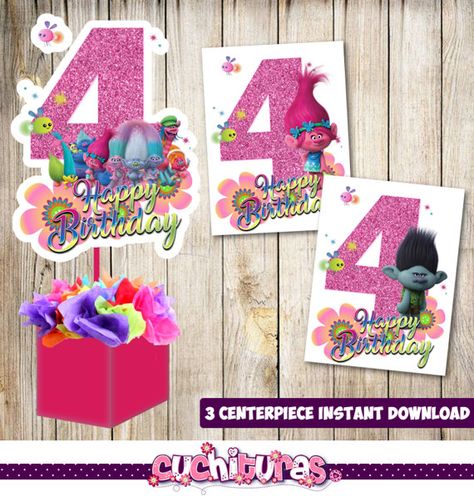 3 Trolls centerpieces Trolls printable centerpieces Trolls Trolls Centerpieces, Trolls Birthday Party, Troll Party, Photo Lab, Design Digital, Digital Printables, Kids Party, Birthday Parties, Kids Rugs