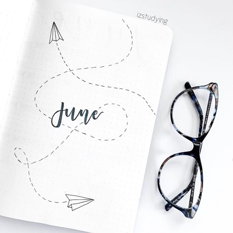 June Bullet Journal Ideas, Journal First Page, Bullet Journal First Page, June Bullet Journal, Bullet Journal Monthly Spread, Bullet Journal Set Up, Goals Bullet Journal, Journal Lettering Ideas, Bullet Journal Lettering