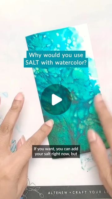 AltenewㅣPapercrafting & Coloring Essentials on Instagram: "Elevate your watercolor art with salt! 🧂 Erum's (@glitternswirls) here to teach you how to use salt to create unique textures and effects. #watercolorhacks #diy #tutorial" Salt Watercolor, Ice Texture, Salt Painting, Unique Textures, Water Colours, Watercolor Ideas, Watercolor Effects, Watercolour Tutorials, Watercolor Art