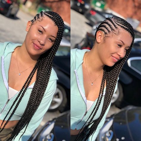 Large Lemonade Braids, Medium Lemonade Braids, Braids With Beads Hairstyles, Beads Hairstyles, Cutest Hairstyles, Rope Braided Hairstyle, Styles For Summer, Lemonade Braids Hairstyles, Two Toned Hair