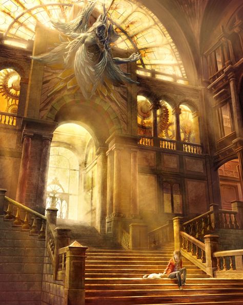 Fantasy Story Ideas, Gothic Fantasy Art, My Fantasy World, Final Fantasy X, Final Fantasy Art, Fantasy Castle, 판타지 아트, Chapter 3, Fallen Angel