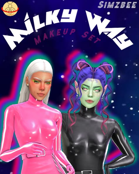 Sims 4 Alien Cc, Sims 4 Alien, Alien Clothes, Makeup Cc, Free Sims, Sims 4 Characters, Sims 4 Mm, Mini Makeup, Sims Hair