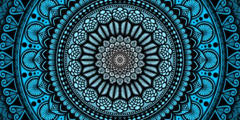 Mandala Wallpaper For Laptop, Mandala Art Wallpaper, Warehouse Decor, Blue Mandala Art, Wallpaper Video, Mandala Wallpaper, Wallpapers Cartoon, Iphone Wallpaper Video, Blue Mandala