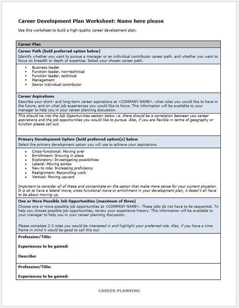 Career Plan Template New 10 Career Development Plan Examples Pdf Word Career Plan Example, Worksheets For Elementary Students, Event Planner Quotes, Employee Development Plan, Development Plan Template, Business Development Plan, Worksheets For Elementary, Professional Development Plan, Career Plan