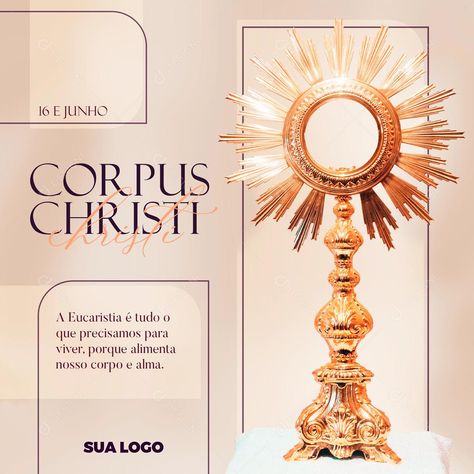 Corpus Cristi, Holiday Posters, Holiday Poster, All Saints, Place Card Holders, Social Media, Graphic Design, Canvas, Design