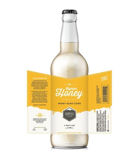 Cider Packaging, Honey Label Design, Beer Packaging Design, Beer Label Design, Honey Packaging, Bottle Design Packaging, Alcohol Packaging, Bottle Label Design, Creative Hair